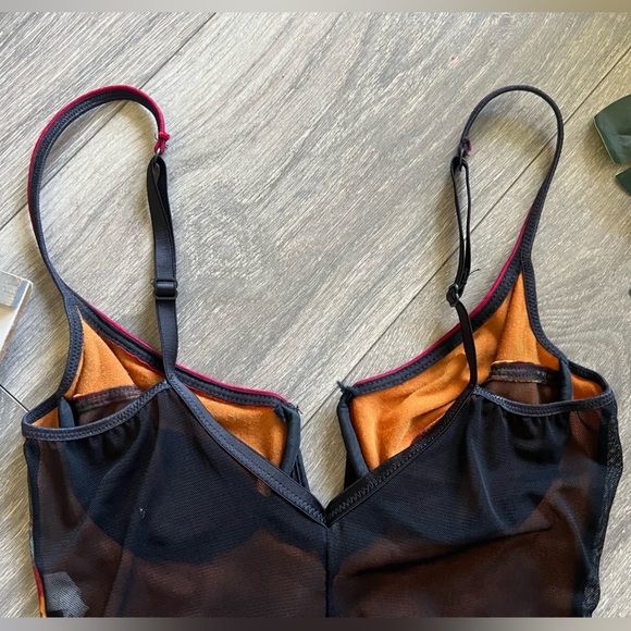 Vintage Victorias Secret 80s/90s Gold Label Teddy Sheer Velvet Bodysuit Size 34 - Picture 8 of 12